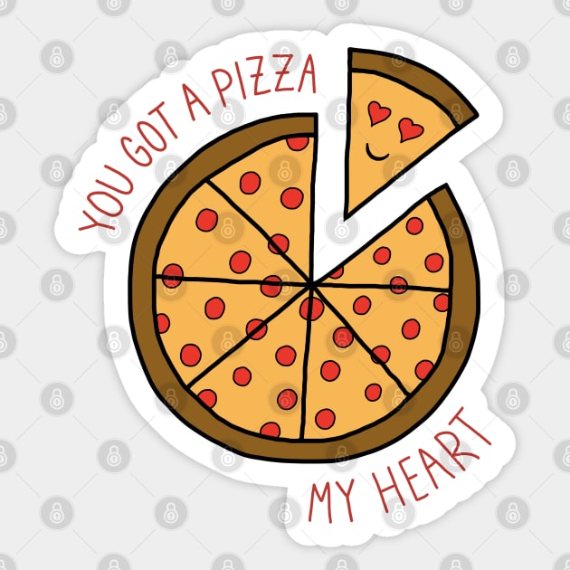 You got a pizza my heart Sticker by sparkling-in-silence